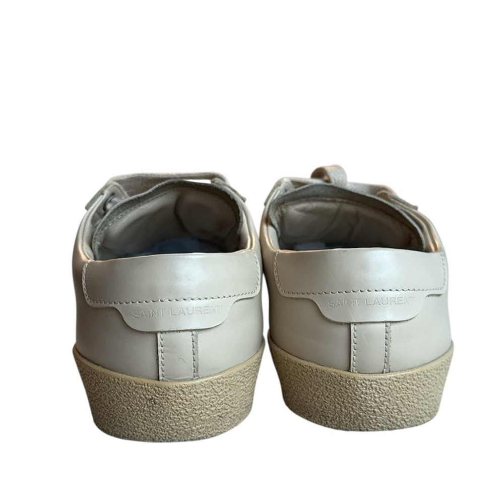 Saint Laurent Beige Pink Court Classic SL/06 Sneakers Low top Leather Size 36.5 - Picture 3 of 11